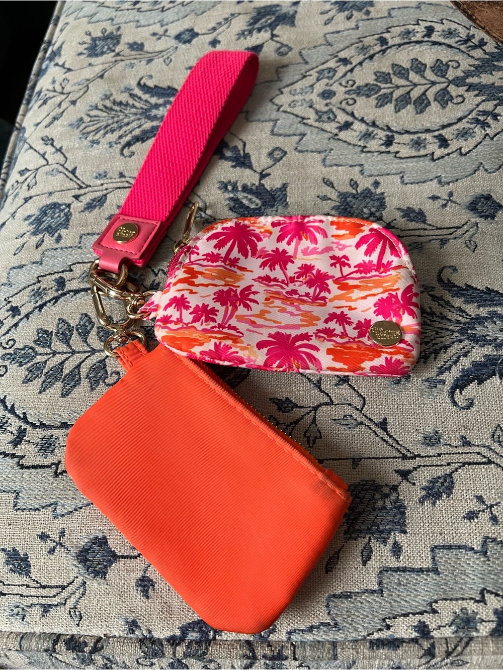 The Darling Effect Paradise Palms Dynamic Duo Pouch Wristlet 3 pc set